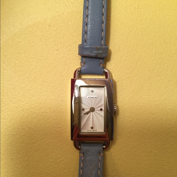 Coach Light Blue Leather Watch - Picture 1 of 3